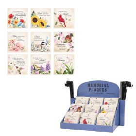 36 Piece Memorial Plaque assortment with Stakes