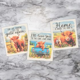 "Highland Cow" 24 piece Swedish Dish Cloth Assortment