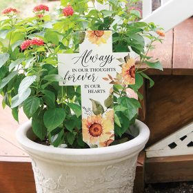 "In Our Hearts" Cross Garden Stake