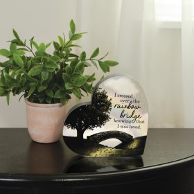 "Rainbow Bridge" Heart Sitter