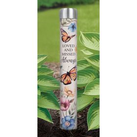 "Loved and Missed" Mini Memorial Pole with Stake