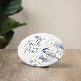 "Faith" Oval Easel Plaque
