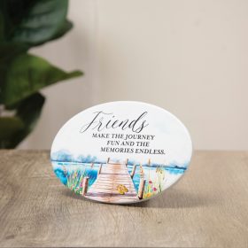 "Friends" Oval Easel Plaque