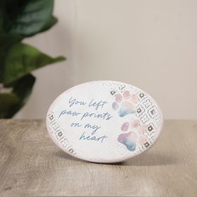 "Paw Prints" Oval Easel Plaque