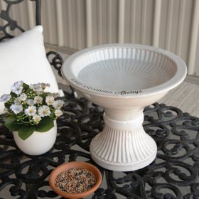 "Loved & Missed" Table Top Bird Bath
