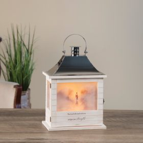 "Faith in God" Wooden Slat Lantern