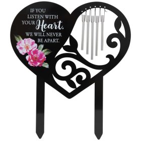 "Listen with Heart" Chime Stake