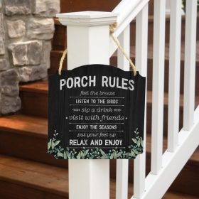 "Porch Rules" Metal Wall Décor
