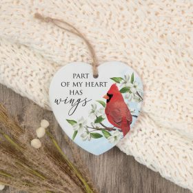"Heart Has Wings" Heart Ornament