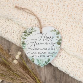 "Happy Anniversary" Heart Ornament