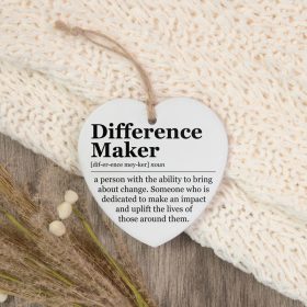 "Difference Maker" Heart Ornament