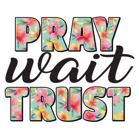 "Pray Wait Trust" Magnet