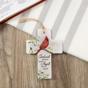 Cardinals Appear - Cross Ornament