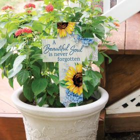 Beautiful Soul Cross Garden Stake