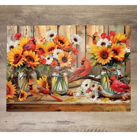"Cardinal Florals" 1000 piece Puzzle