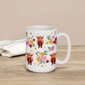 "Floral Cows" Boxed Mug