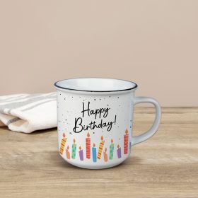 "Happy Birthday" Vintage Mug