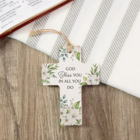 "God Bless" Cross Ornament