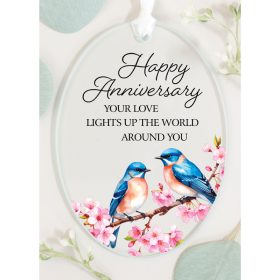 "Anniversary" Glass Ornament