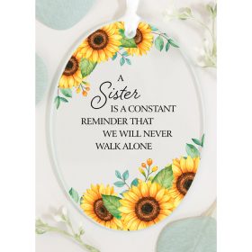 "Sister" Glass Ornament