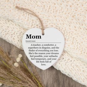 "Mom"" Heart Ornament