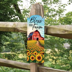"Bless This Farm" 18" Metal Wall Décor