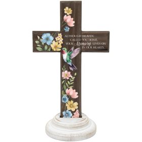 "In our Hearts" Wood Composite Cross