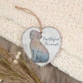 "Forever Loved Dog" Heart Ornament