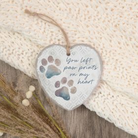 "Paw Prints" Heart Ornament