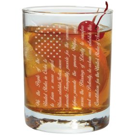 "Constitution" 12 Ounce Rocks Glass