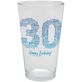 "30th Birthday" 16 Ounce Pint Glass