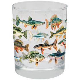 Fish Pattern 12 Ounce Rocks Glass