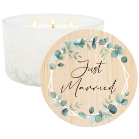 "Just Married" 3-Wick Candle