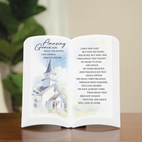 "Amazing Grace" Book Easel Plaque
