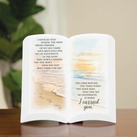 "Footprints" Book Easel Plaque