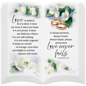 "Love is Patient" Book Easel Plaque