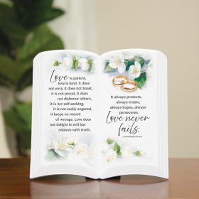 "Love is Patient" Book Easel Plaque