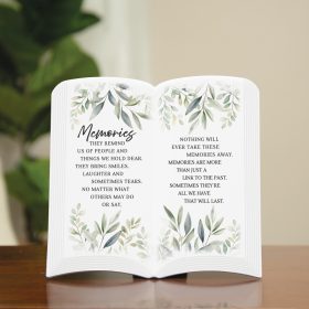 "Memories Book Easel Plaque