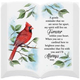 "Cardinal" Book Easel Plaque