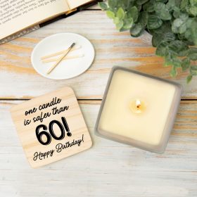 "60th Birthday" Square Candle