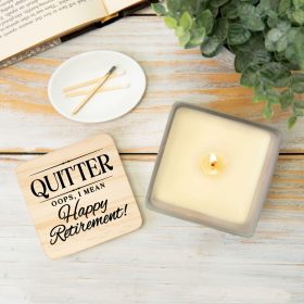 "Retirement" Square Candle