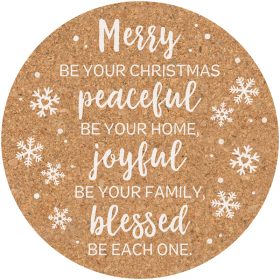 "Merry Be Your Christmas" Cork Trivet