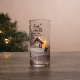 "Nativity" Hurricane Candle