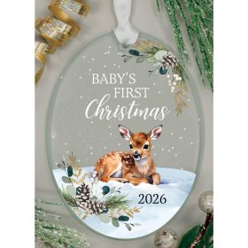 "Babies 1st Christmas 2026" Oval Ornament