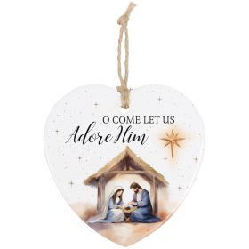 "Adore Him Heart Ornament