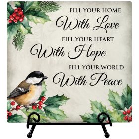 "Love Hope Peace" Easel Plaque