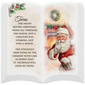 "Night Before Christmas" Book Easel Plaque