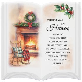 "Christmas in Heaven" Book Easel Plaque