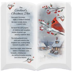 "Cardinal's Wish" Book Easel Plaque
