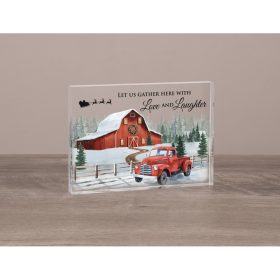 "Winter Barn" Block Sitter
